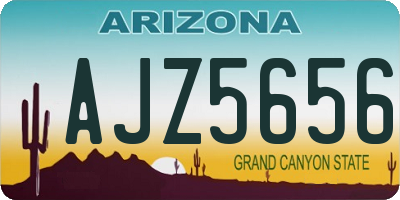 AZ license plate AJZ5656