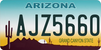 AZ license plate AJZ5660