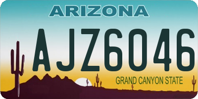 AZ license plate AJZ6046