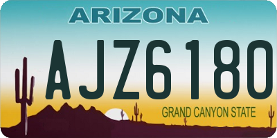 AZ license plate AJZ6180