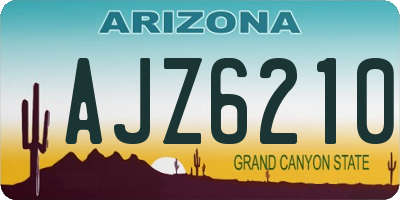 AZ license plate AJZ6210