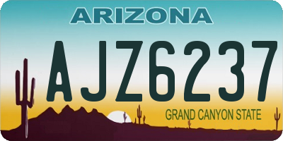 AZ license plate AJZ6237