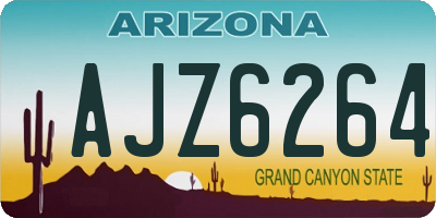 AZ license plate AJZ6264