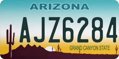 AZ license plate AJZ6284