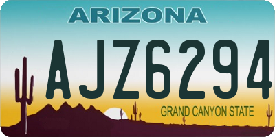AZ license plate AJZ6294