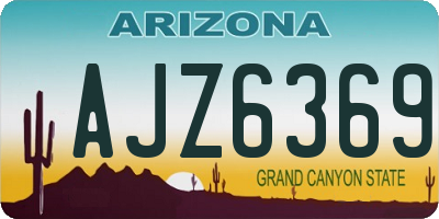 AZ license plate AJZ6369