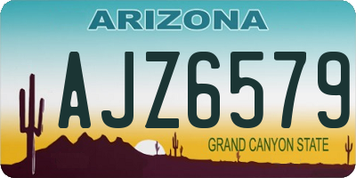AZ license plate AJZ6579