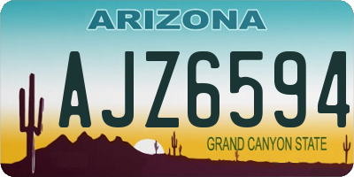 AZ license plate AJZ6594
