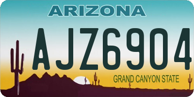 AZ license plate AJZ6904