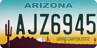AZ license plate AJZ6945