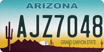 AZ license plate AJZ7048
