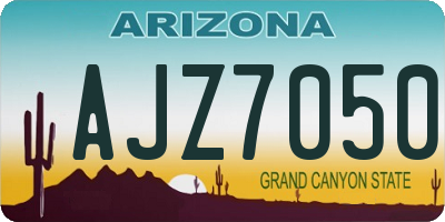 AZ license plate AJZ7050