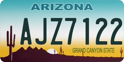 AZ license plate AJZ7122