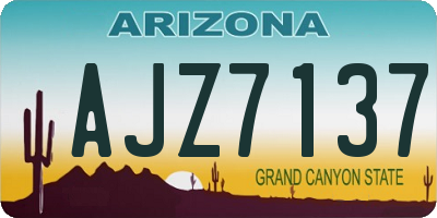 AZ license plate AJZ7137