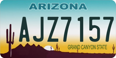 AZ license plate AJZ7157