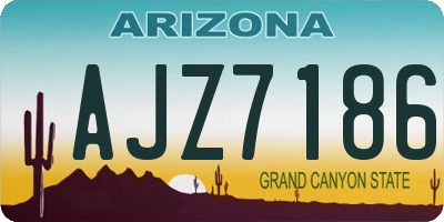 AZ license plate AJZ7186