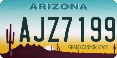AZ license plate AJZ7199