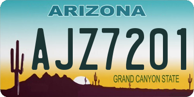 AZ license plate AJZ7201
