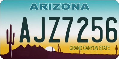 AZ license plate AJZ7256