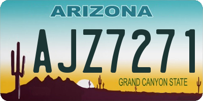 AZ license plate AJZ7271