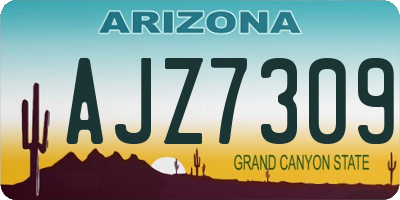 AZ license plate AJZ7309