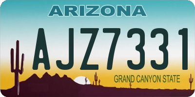 AZ license plate AJZ7331