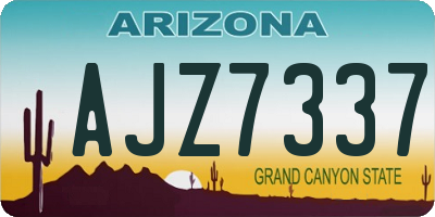 AZ license plate AJZ7337