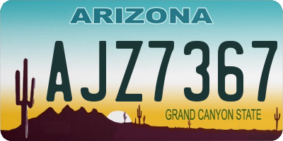 AZ license plate AJZ7367