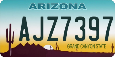 AZ license plate AJZ7397
