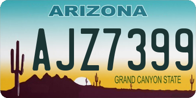 AZ license plate AJZ7399