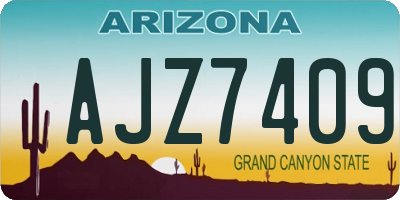AZ license plate AJZ7409