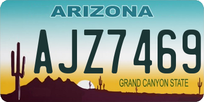 AZ license plate AJZ7469