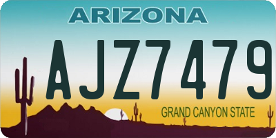 AZ license plate AJZ7479