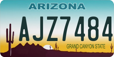 AZ license plate AJZ7484