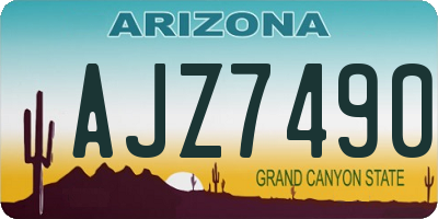 AZ license plate AJZ7490