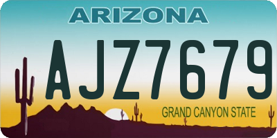 AZ license plate AJZ7679
