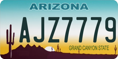 AZ license plate AJZ7779
