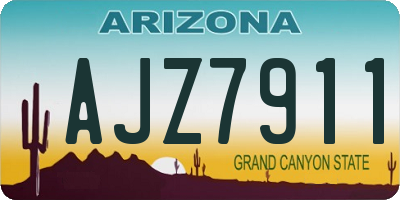 AZ license plate AJZ7911