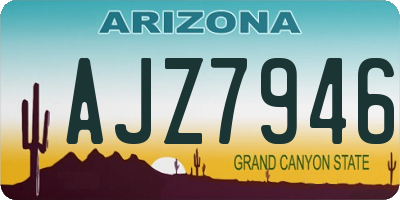 AZ license plate AJZ7946