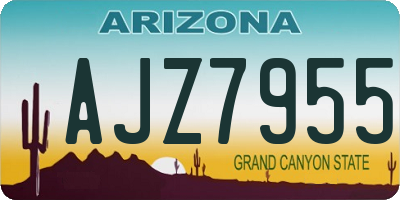 AZ license plate AJZ7955