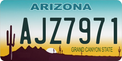 AZ license plate AJZ7971