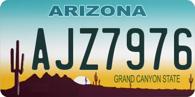 AZ license plate AJZ7976