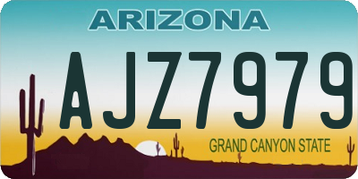 AZ license plate AJZ7979