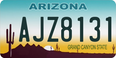 AZ license plate AJZ8131