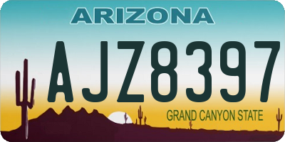 AZ license plate AJZ8397