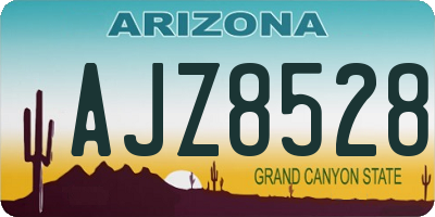 AZ license plate AJZ8528