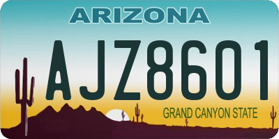 AZ license plate AJZ8601