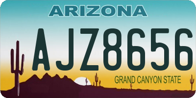 AZ license plate AJZ8656