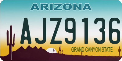 AZ license plate AJZ9136