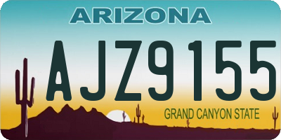 AZ license plate AJZ9155